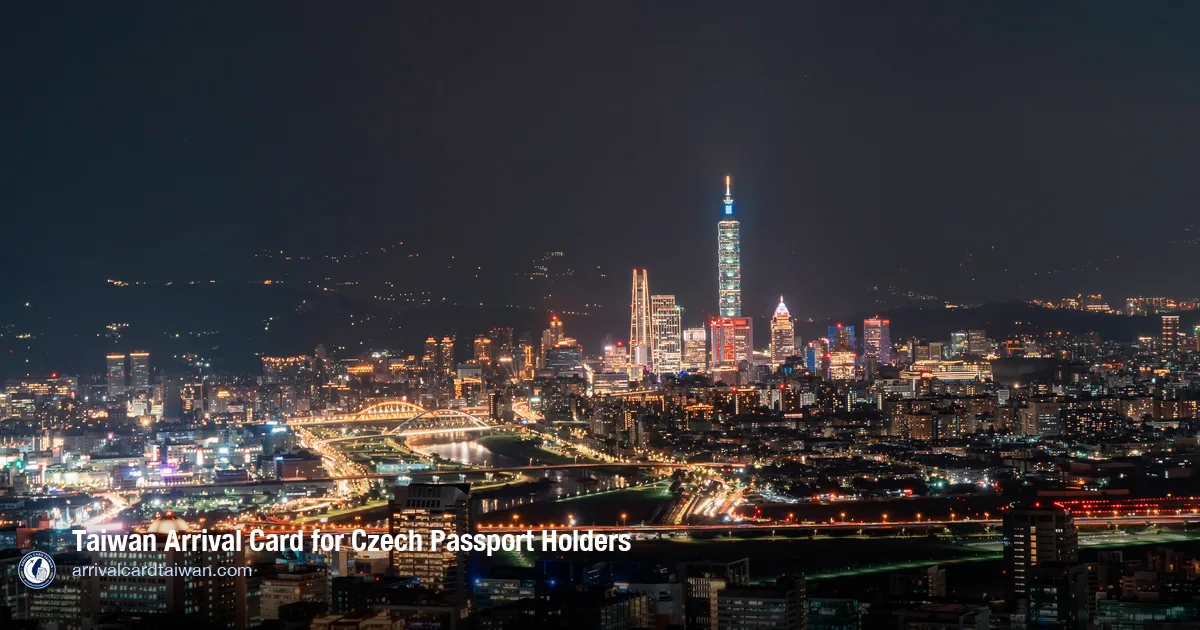 Taiwan Arrival Card for Czech Citizens