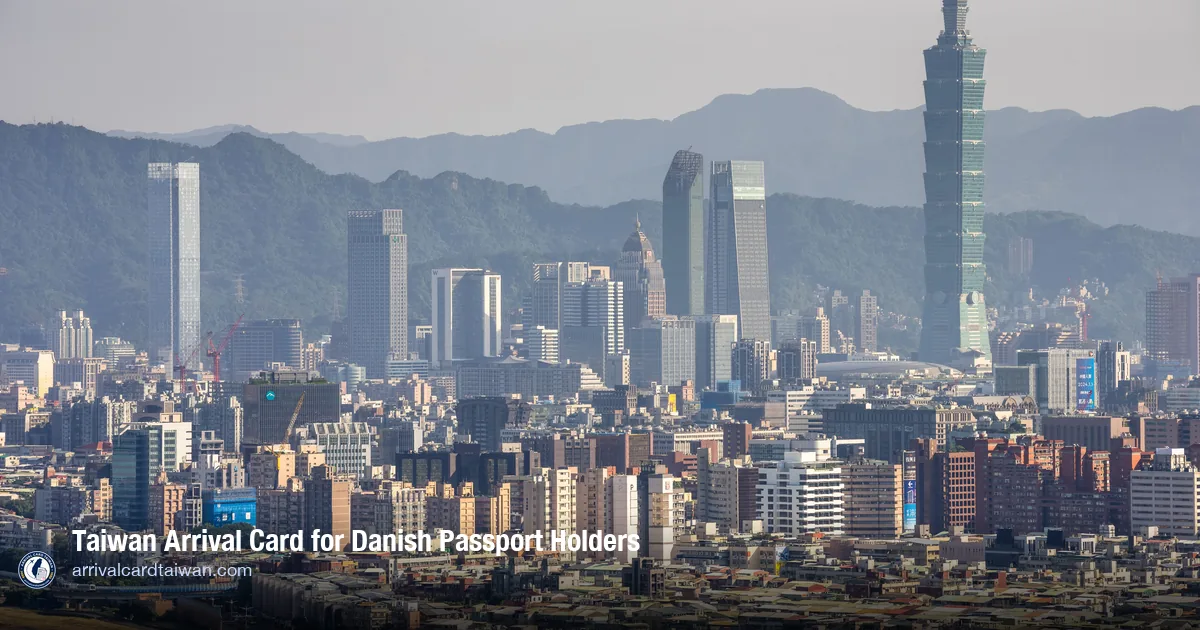 Taiwan Arrival Card for Danish Citizens