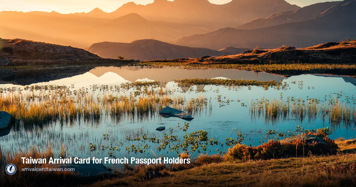 Taiwan Arrival Card for French Citizens