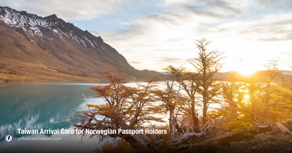 Taiwan Arrival Card for Norwegian Citizens