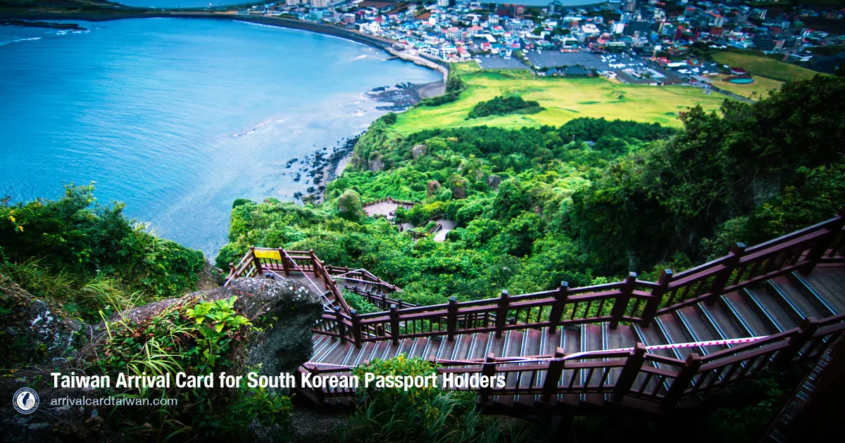 Taiwan Arrival Card for South Korean Citizens
